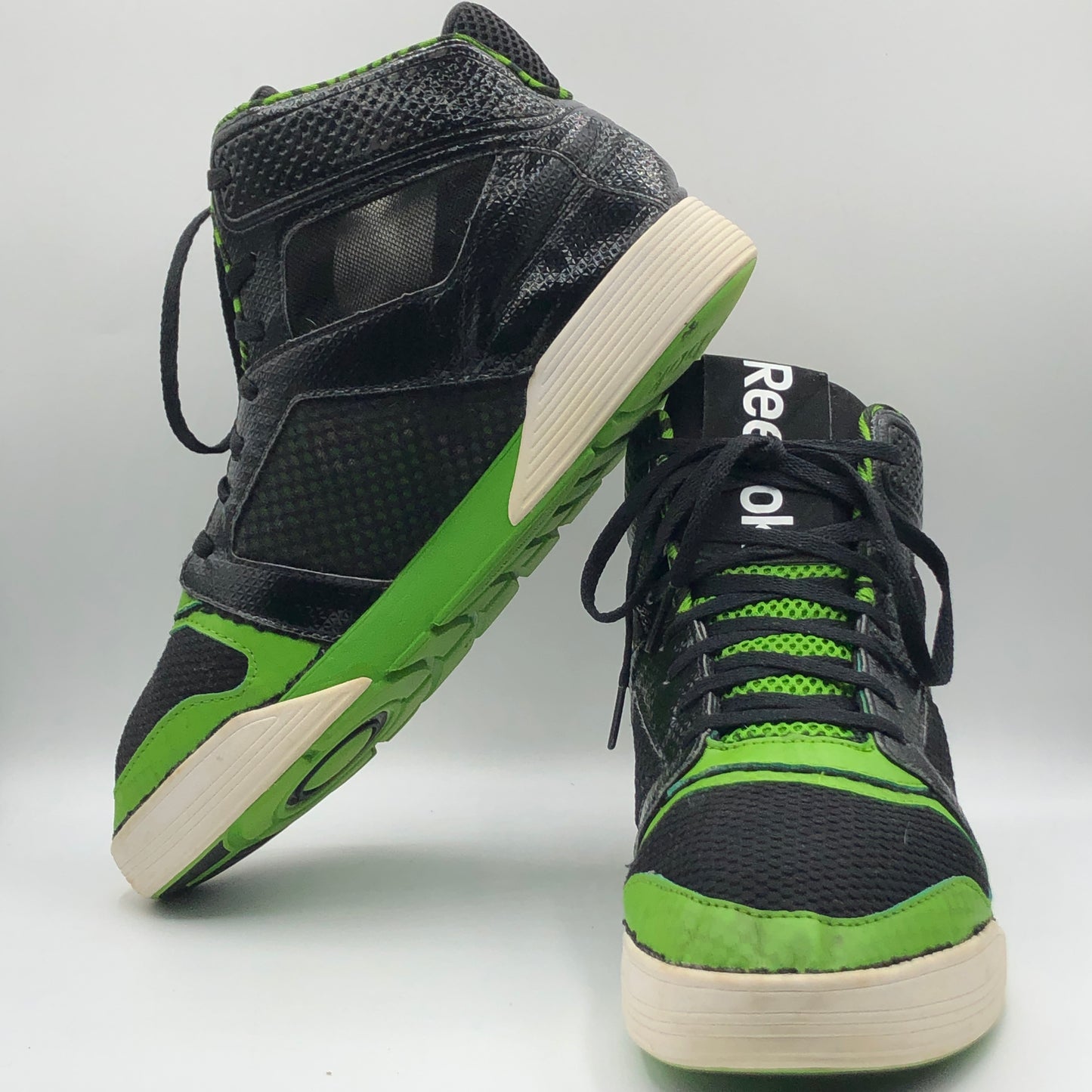 EUR SIZE 39 | Reebok Green & Black High-Top Sneakers