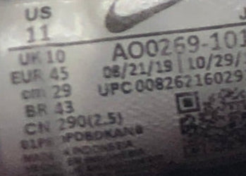 SIZE EUR 45| Nike Zoom 2K White Black Sneakers