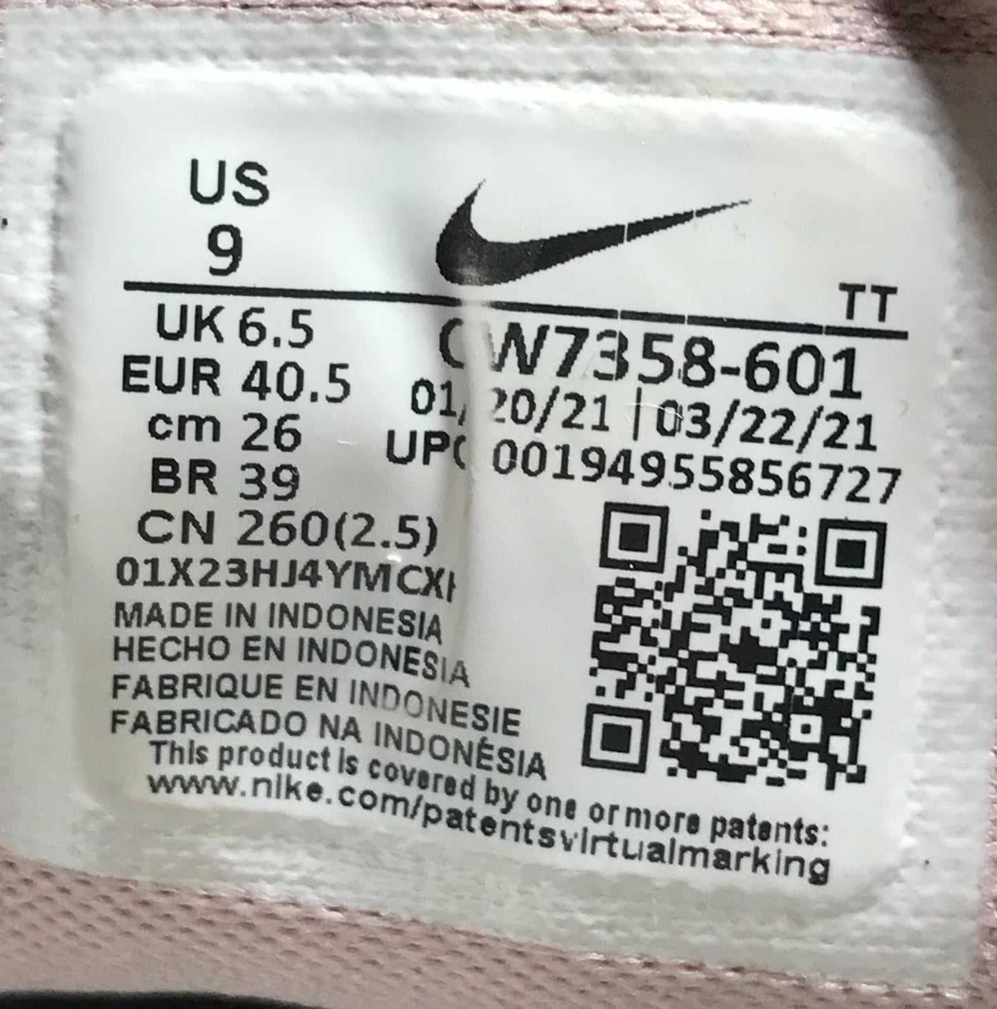 EUR SIZE 40.5 | Nike Air Zoom Pegasus