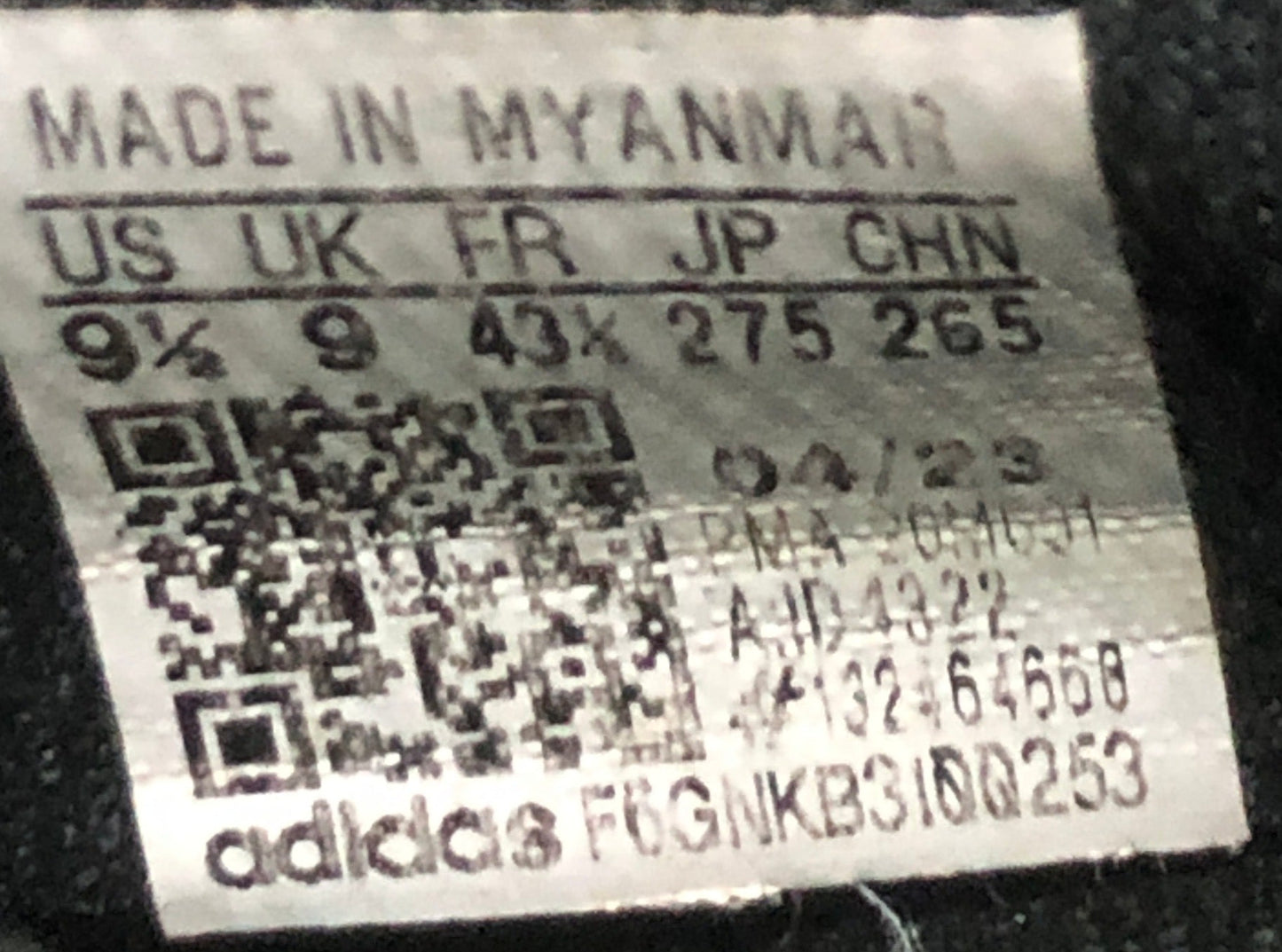 EUR SIZE 43.5 | Adidias Black Soccer toes