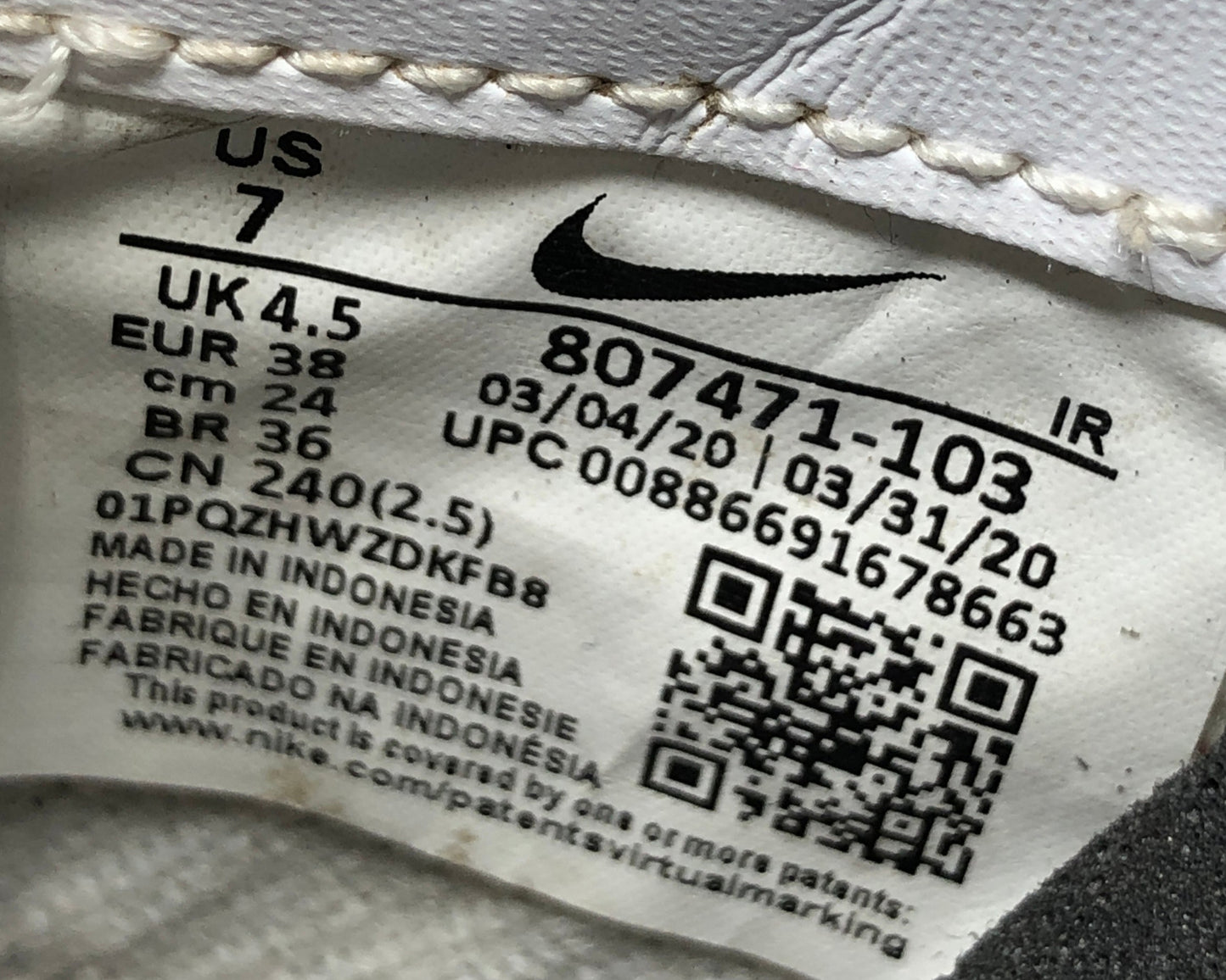 EUR SIZE 38 | Nike Cortez Forrest Gump