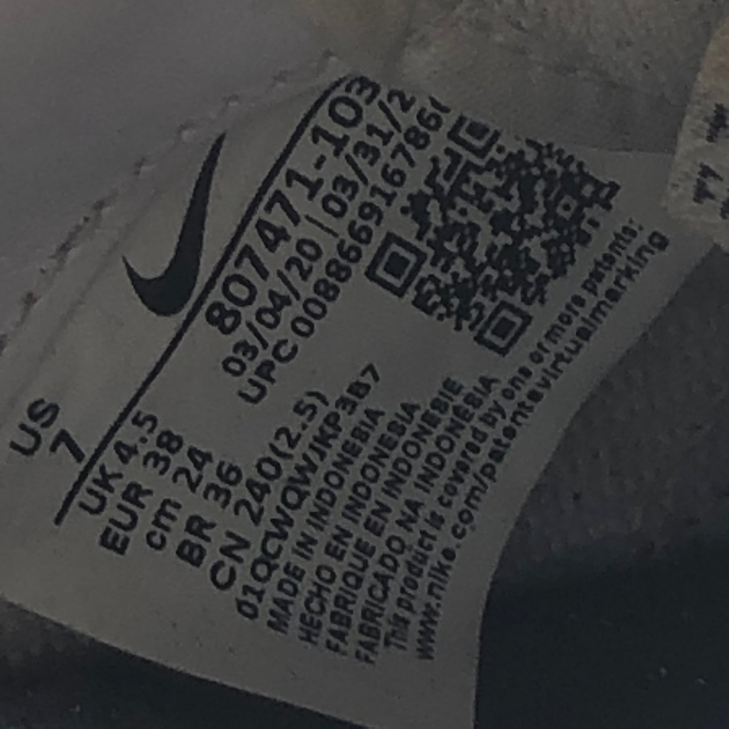 EUR SIZE 38 | NIKE Leather Cortez White