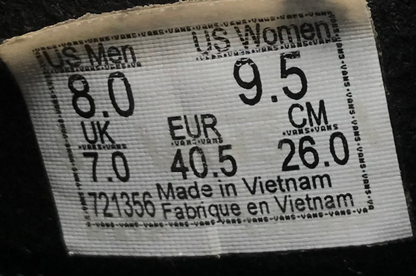 EUR SIZE 40.5 | VANS Men's shoes