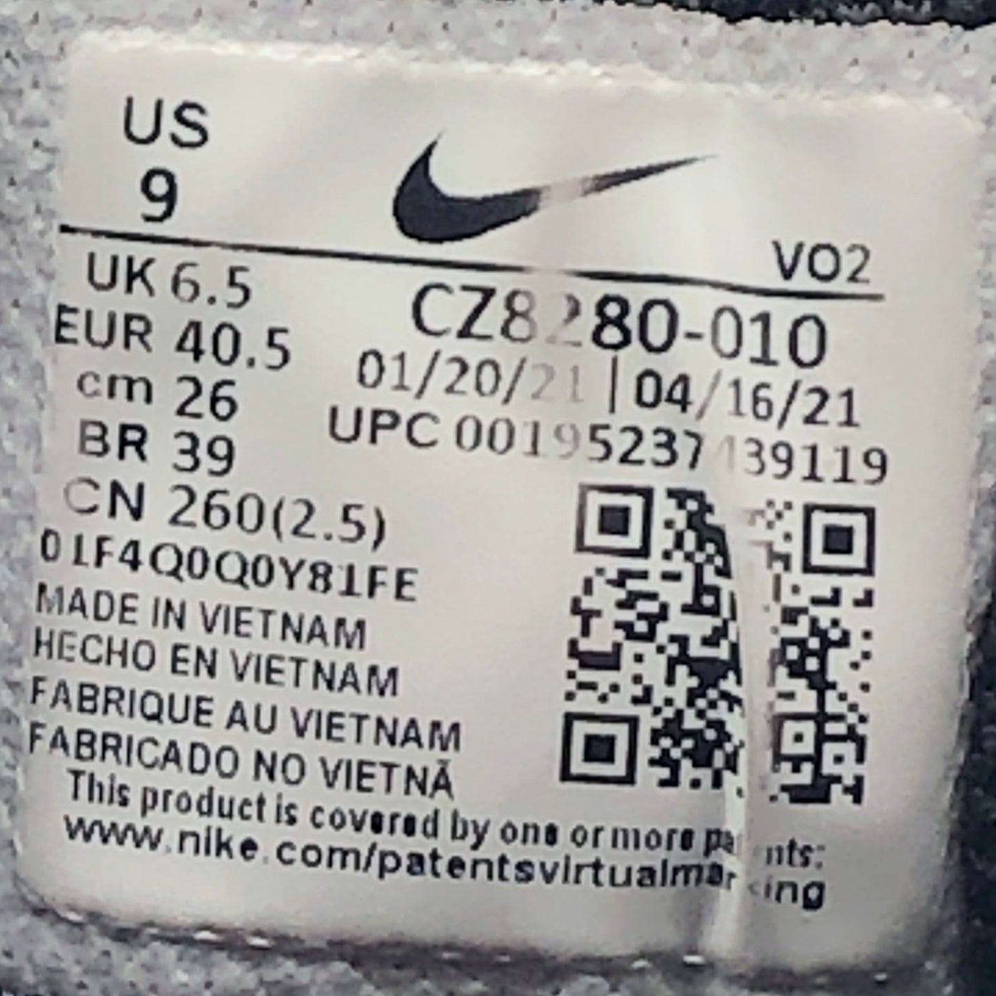 SIZW EUR | 40.5 Nike metcon series outlet