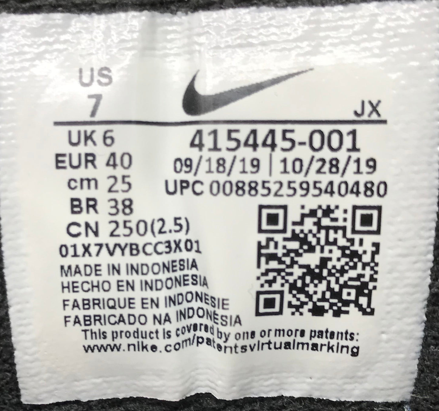 EUR SIZE 40 | NIKE 927