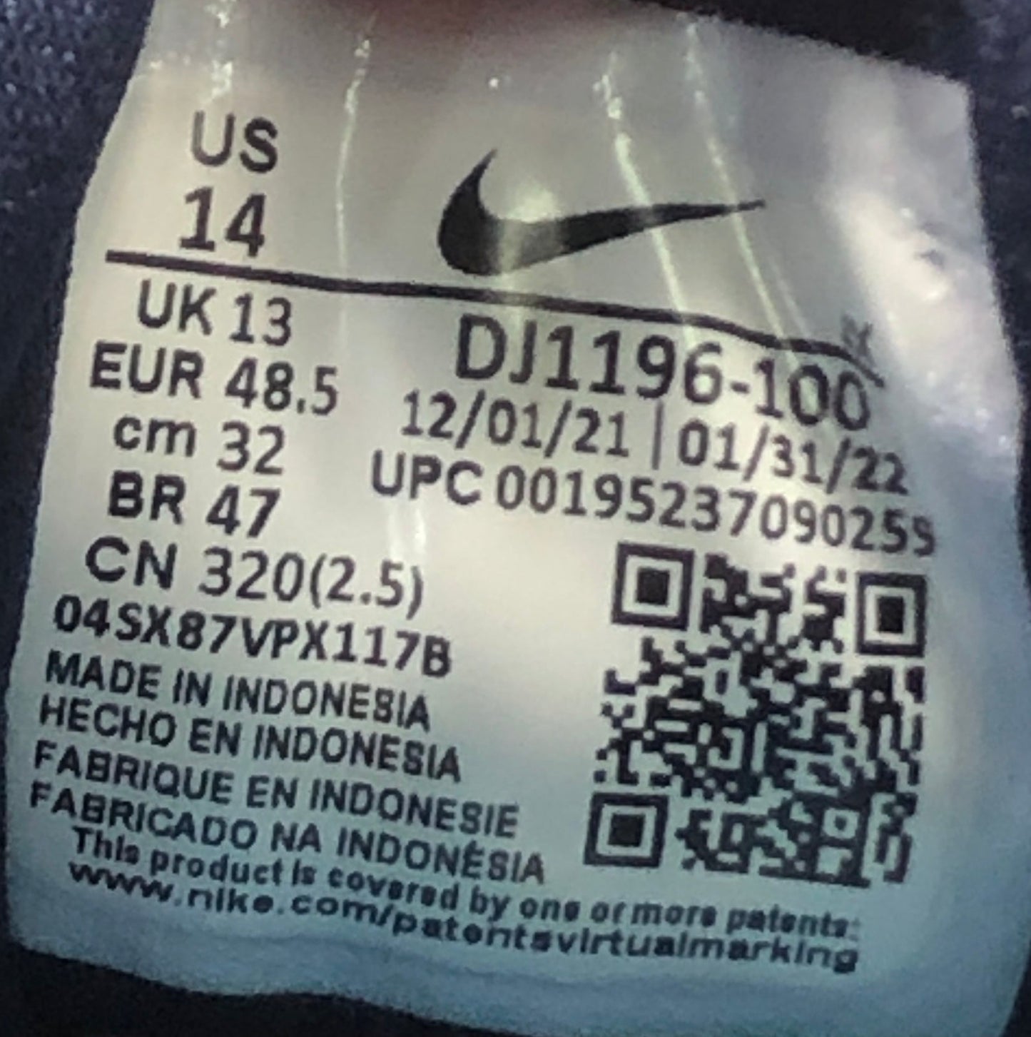 EUR SIZE 48.5 | Nike Air Monarch IV White Sneakers Men's