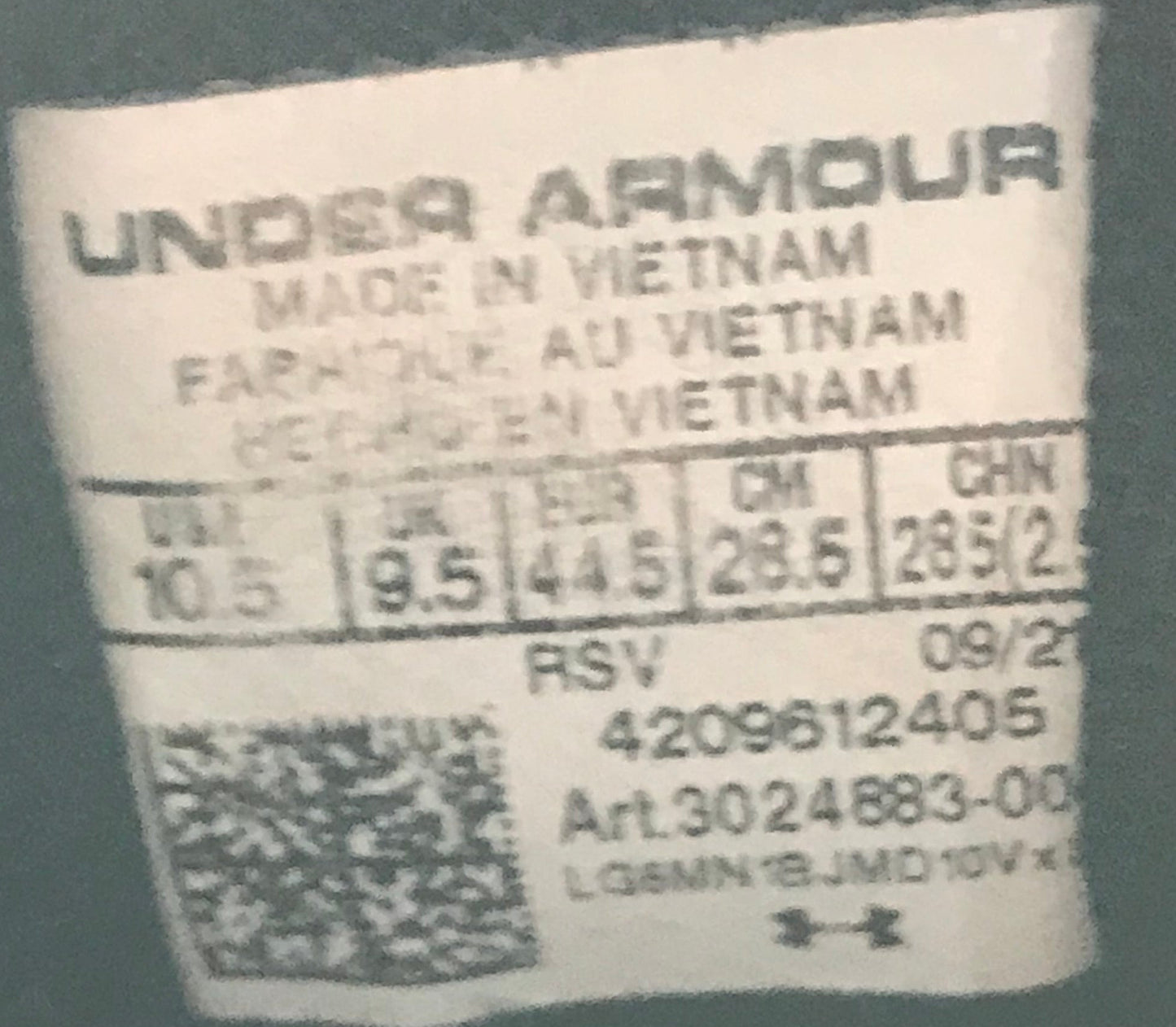 EUR SIZE 44.5 | Under Armour men's running shoes