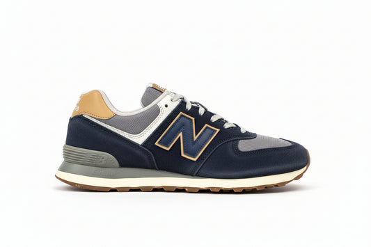 New Balance Grey and Blue Trainers