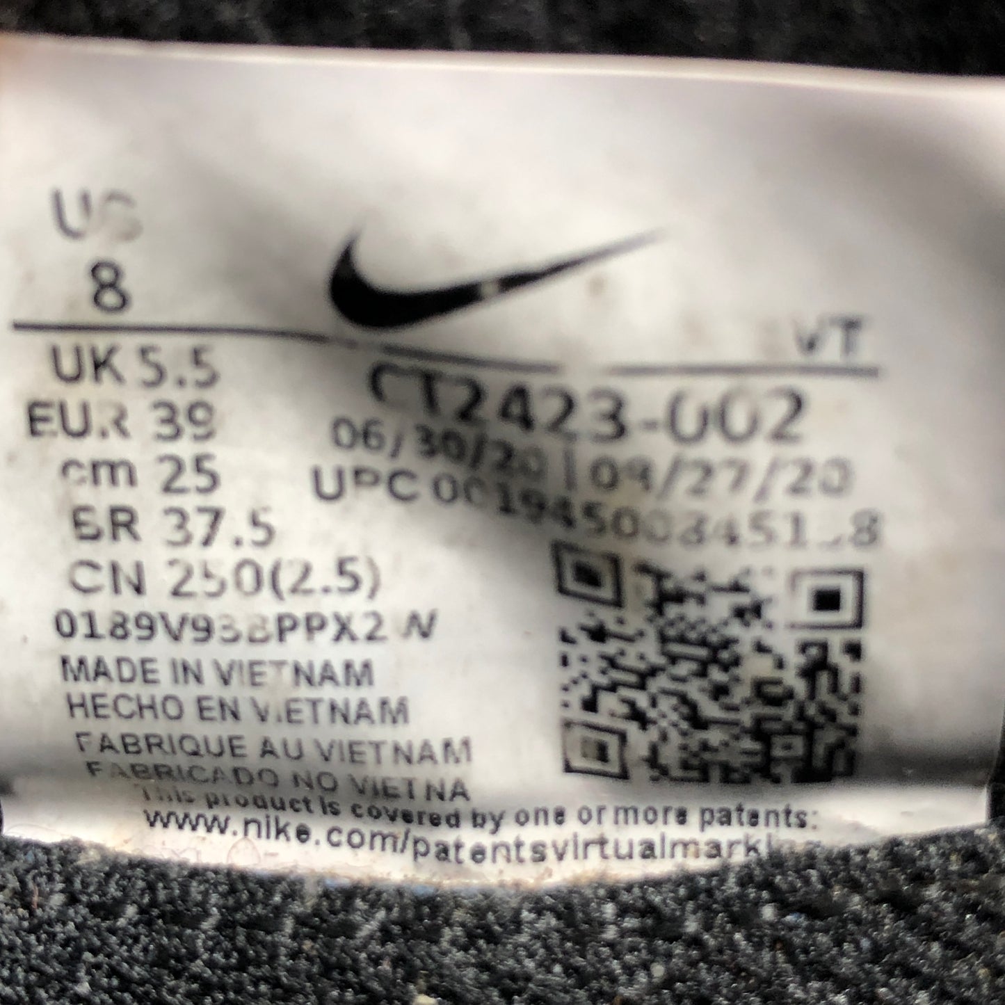 EUR SIZE 39 | Nike React Infinity Run Flyknit 2