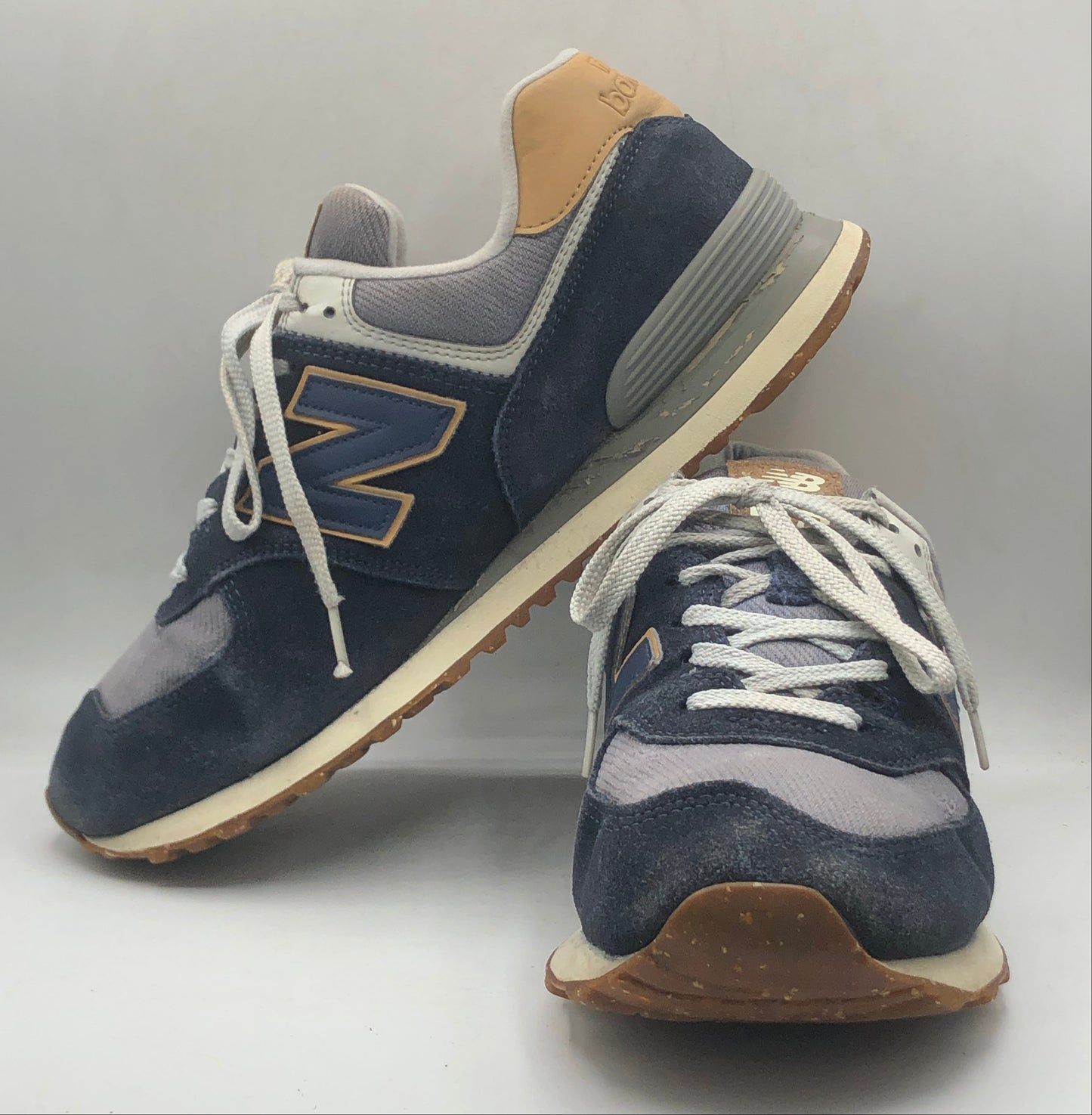 New Balance Grey and Blue Trainers