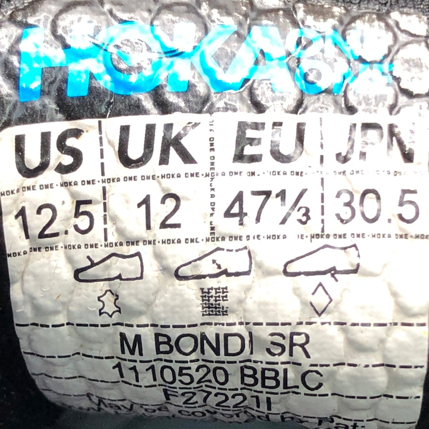 SIZE EUR 47.5 | Hoka Men's Bondi SR Sneaker, Black/Black