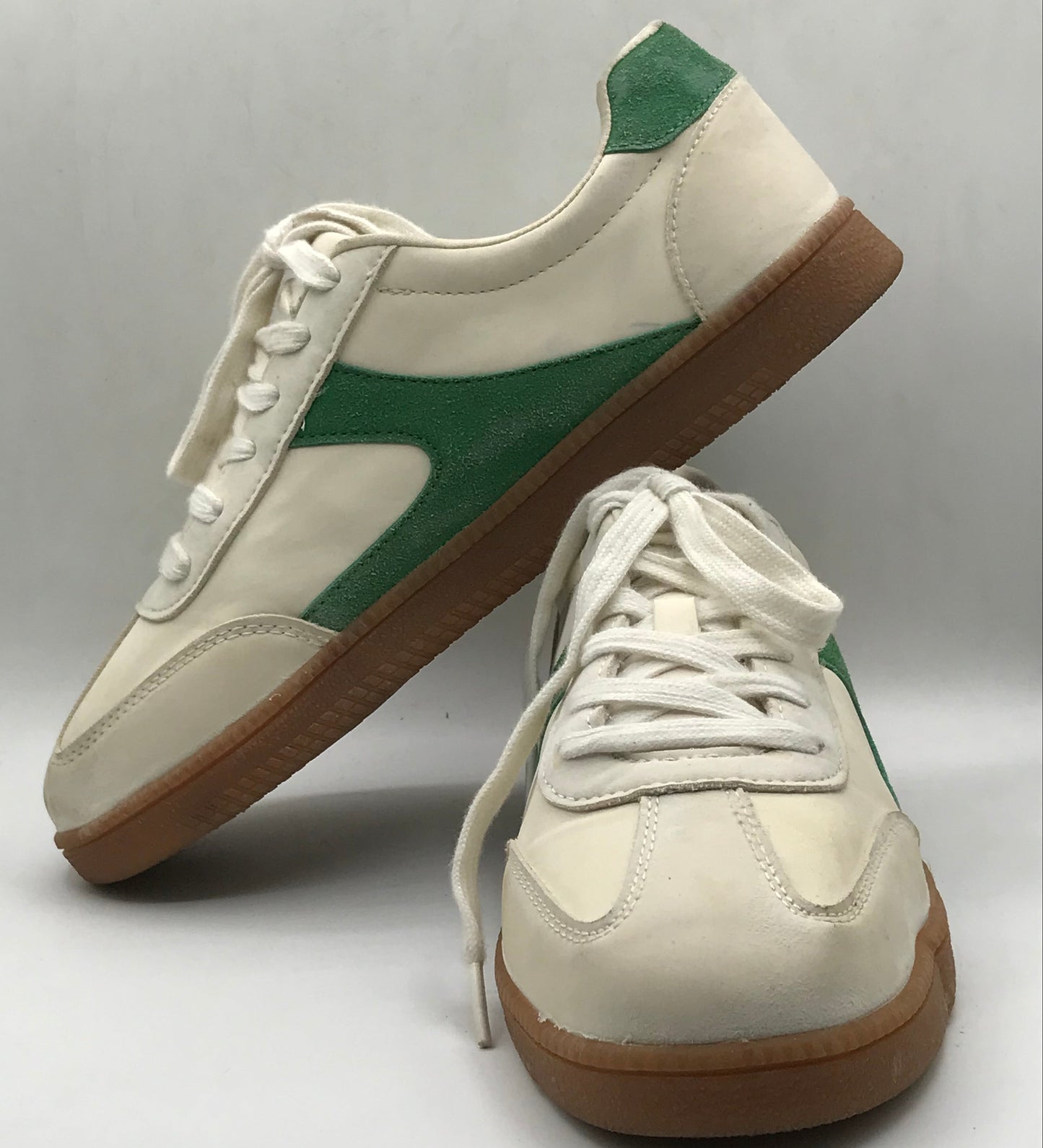 EUR SIZE 40.5 | White Colourblock Lace Up Trainers