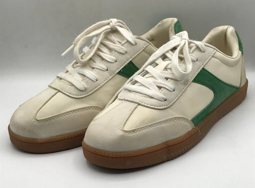 EUR SIZE 40.5 | White Colourblock Lace Up Trainers