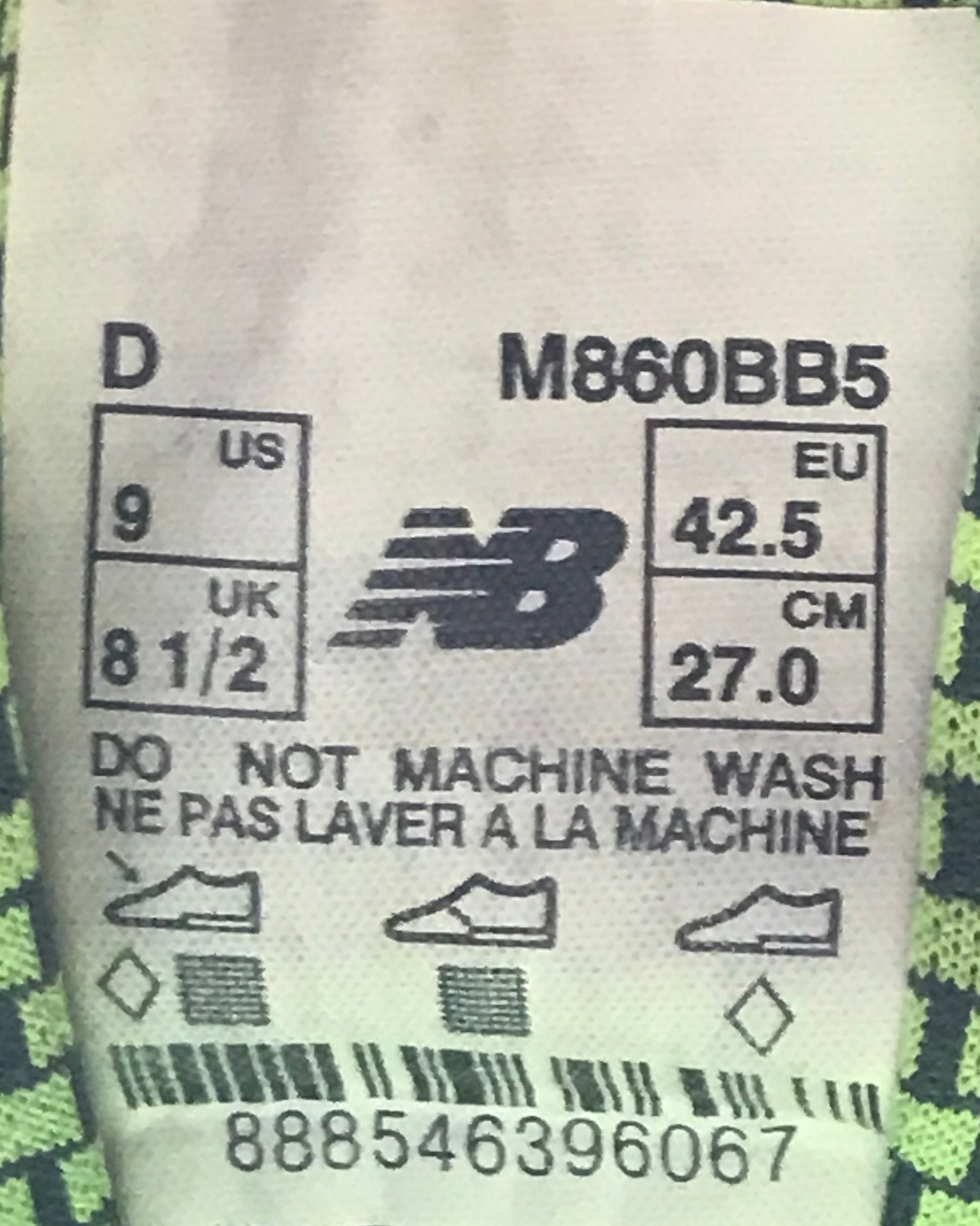 EUR SIZE 42.5 |NEW BALANCE 860 SHOES