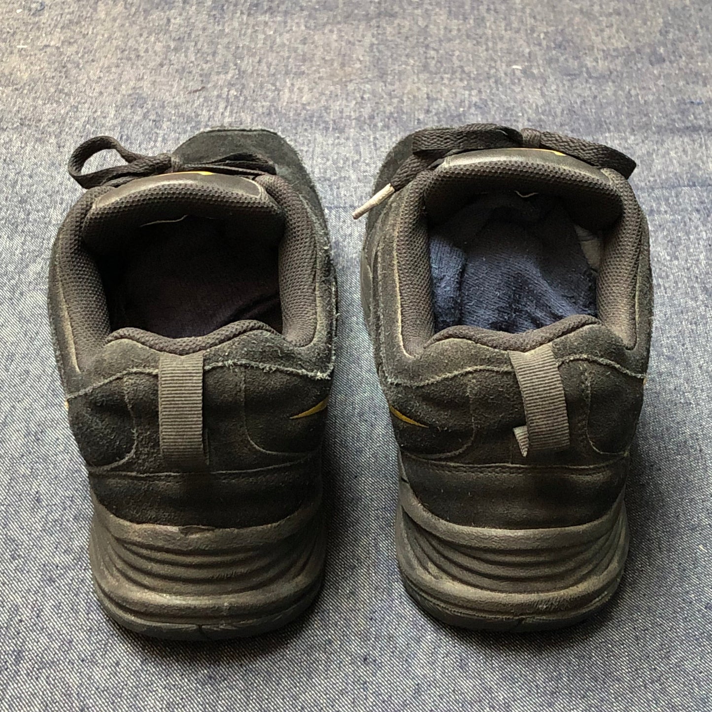 Size EUR 47.5 | NIKE MAX AIR Black & Gold Running Walking Sneakers Boys